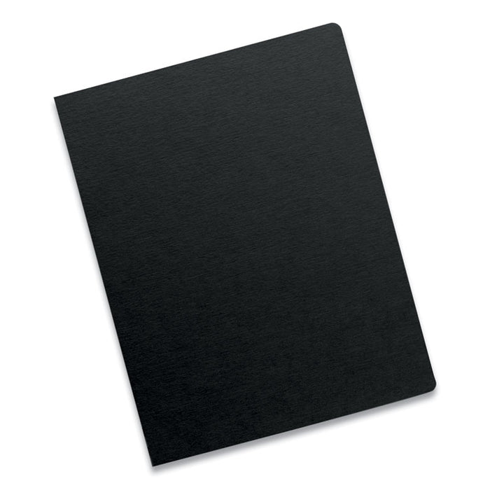 Futura Presentation Covers for Binding Systems, Plastic, Round Corners, 11.25 x 8.75, Matte Black, 25/Pack