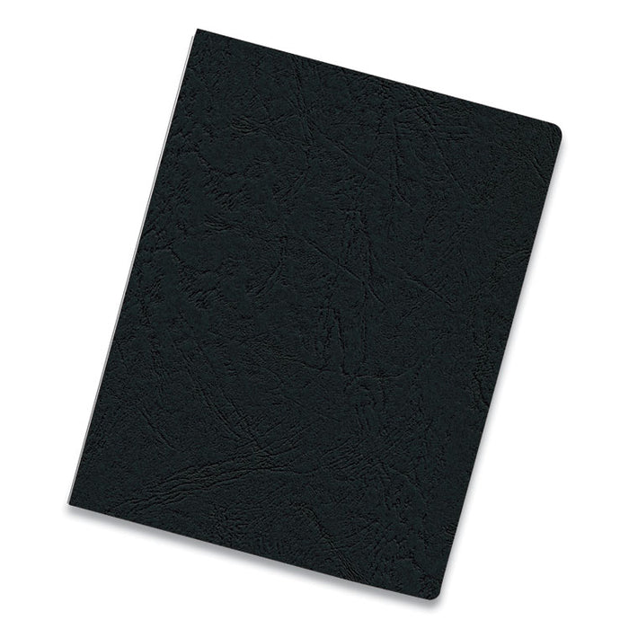 Expressions Classic Grain Texture Presentation Covers for Binding Systems, Paper, Round Corners, 11.25 x 8.75, Black, 200/PK