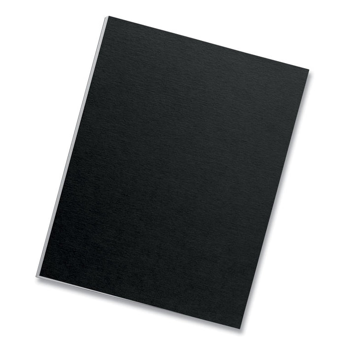 Futura Presentation Covers for Binding Systems, Plastic, Square Corners, 11 x 8.5, Matte Black, 25/Pack