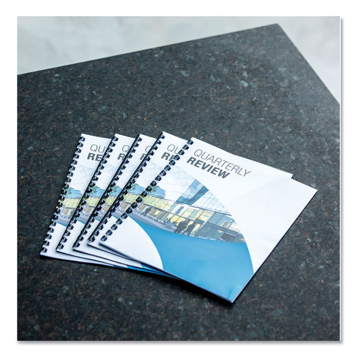 Crystals Presentation Covers for Binding Systems, 19-Hole Punched, Plastic, Square Corners, 11 x 8.5, Gloss Clear, 100/Pack