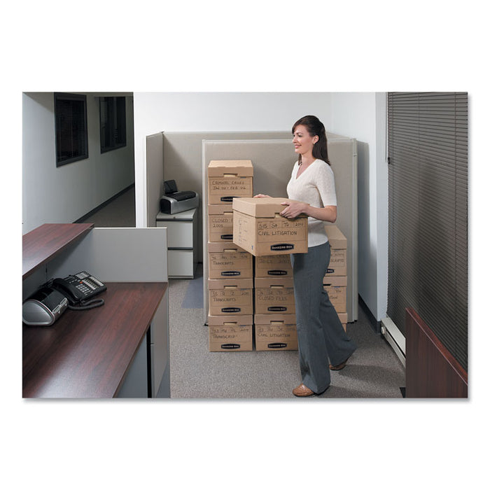 Filing Box, Letter/Legal Files, 13" x 16.25" x 12", Kraft, 25/Carton