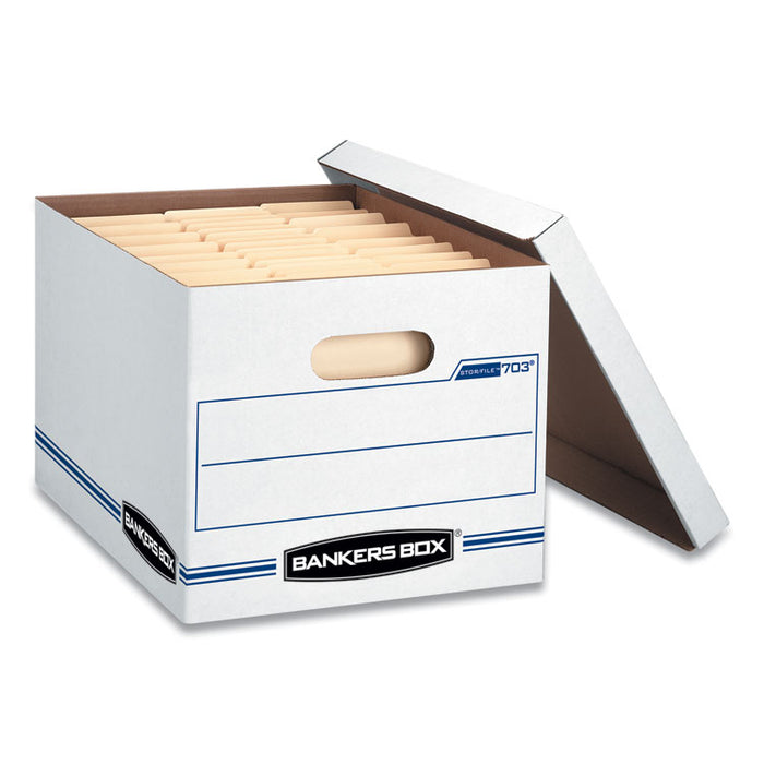 STOR/FILE Basic-Duty Storage Boxes, Letter/Legal Files, 12" x 16.25" x 10.5", White, 20/Carton