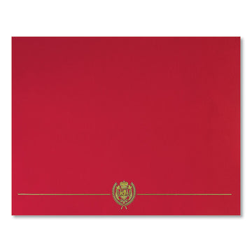 Classic Crest Certificate Covers, 9.38 x 12, Red, 5/Pack