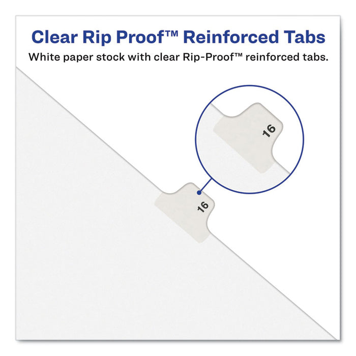 Preprinted Legal Exhibit Side Tab Index Dividers, Avery Style, 26-Tab, C, 11 x 8.5, White, 25/Pack, (1403)