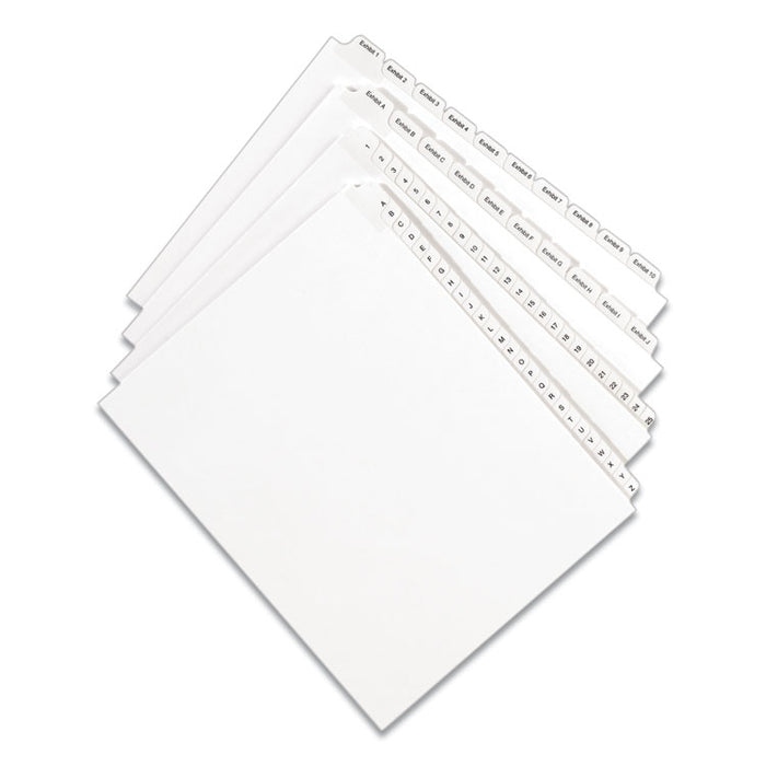 Preprinted Legal Exhibit Side Tab Index Dividers, Allstate Style, 25-Tab, 126 to 150, 11 x 8.5, White, 1 Set, (1706)