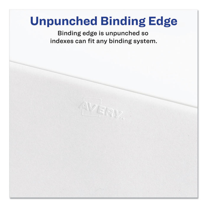 Preprinted Legal Exhibit Side Tab Index Dividers, Allstate Style, 25-Tab, 1 to 25, 11 x 8.5, White, 1 Set, (1701)