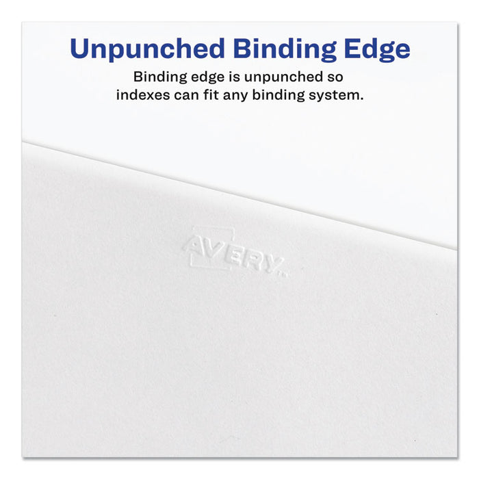 Preprinted Legal Exhibit Side Tab Index Dividers, Avery Style, 26-Tab, D, 11 x 8.5, White, 25/Pack, (1404)