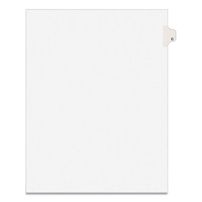 Preprinted Legal Exhibit Side Tab Index Dividers, Avery Style, 26-Tab, C, 11 x 8.5, White, 25/Pack, (1403)