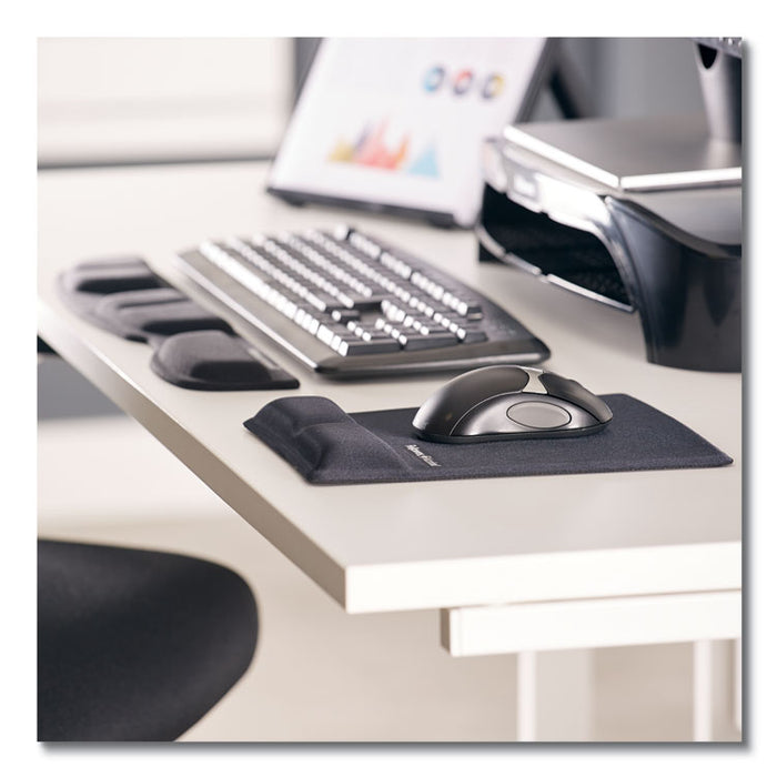 Memory Foam Keyboard Palm Support with Microban Protection, 13.75 x 3.37, Black