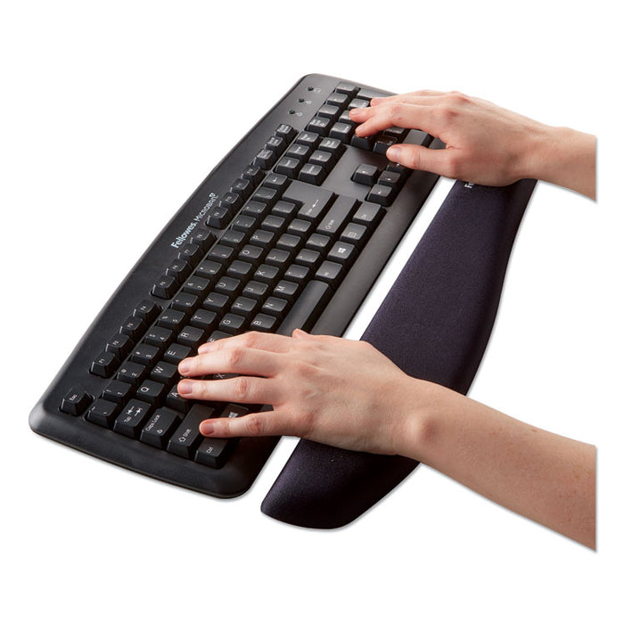 PlushTouch Keyboard Wrist Rest with FoamFusion Technology, 18.12 x 3.18, Black