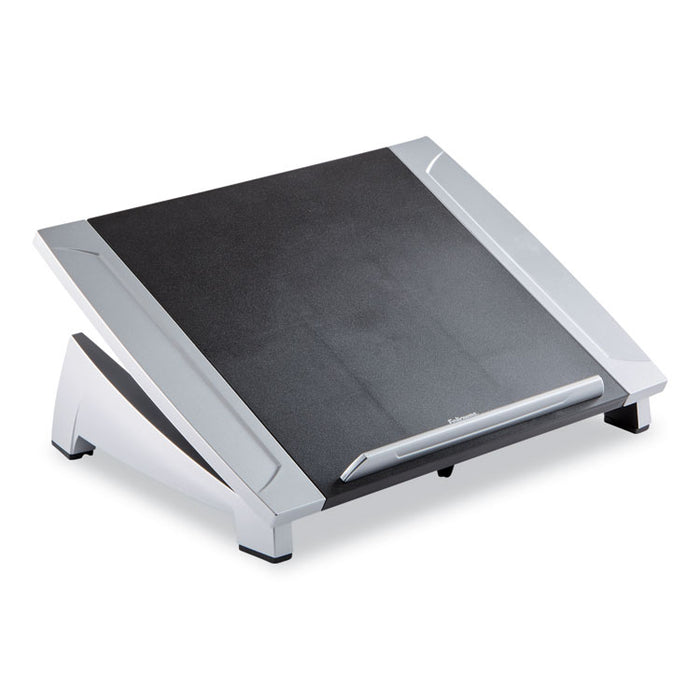 Office Suites Laptop Riser, 15.13" x 11.38" x 4.5" to 6.5", Black/Silver, Supports 10 lbs