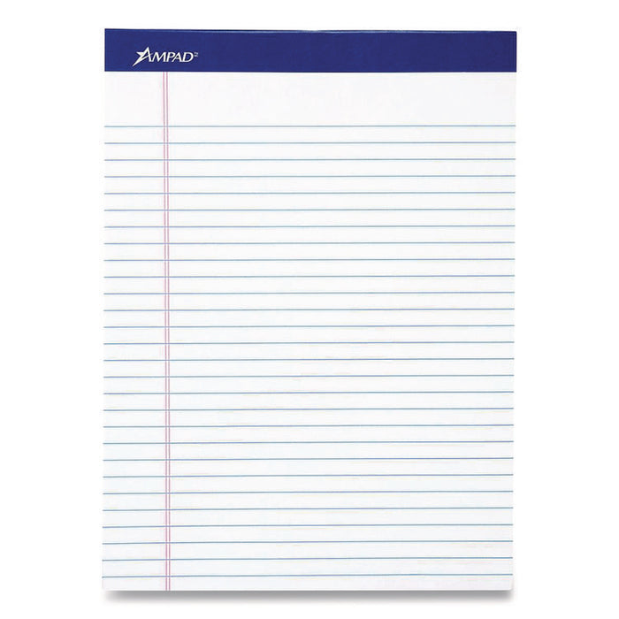 Perforated Writing Pads, Wide/Legal Rule, (50) White 8.5 x 11 Sheets, Dozen