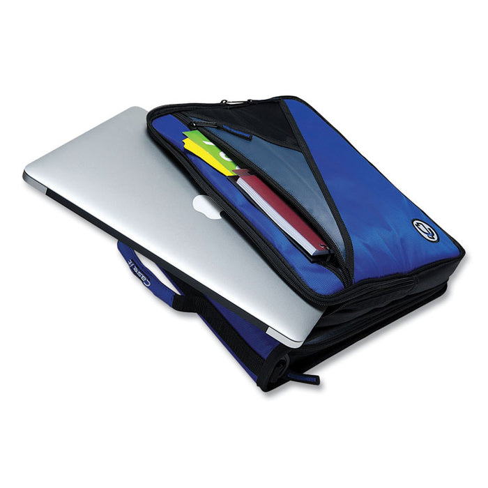 Universal Zipper Binder, 3 Rings, 2" Capacity, 11 x 8.5, Purple/Gray Accents