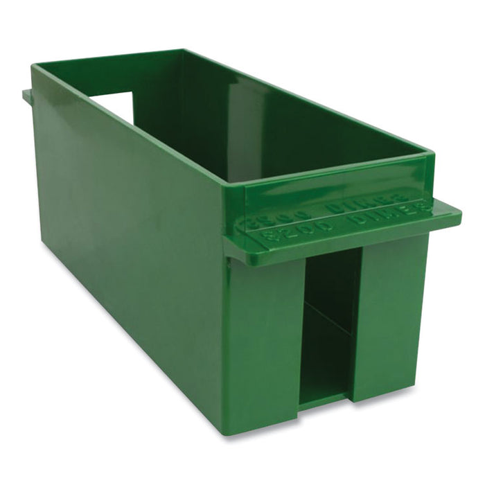 Extra-Capacity Coin Tray, Accommodates $200 in Dimes, 10.5" x 4.75" x 5", Green