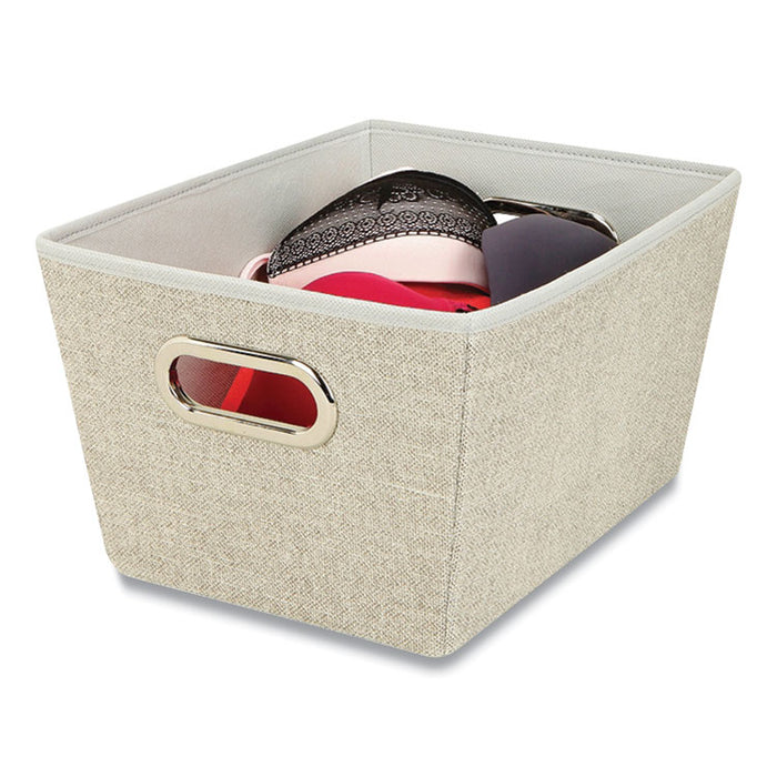 Storage Tote, Medium, 7.5" x 10.8" x 13", Tan