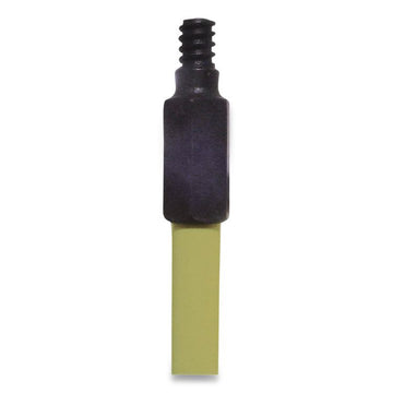 Broom Handle with Nylon Thread, 60", Yellow