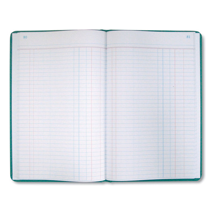 Tuff Series Accounting Journal, Single-Page 8-Column Accounting Format, Green Cover, 12 x 7.5 Sheets, 500 Sheets/Book