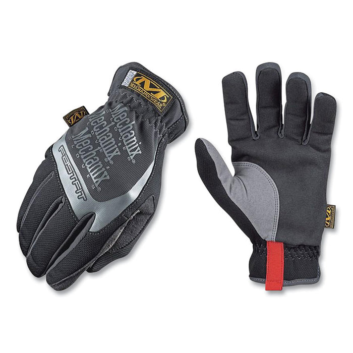 FastFit Work Gloves, Medium, Black, Pair