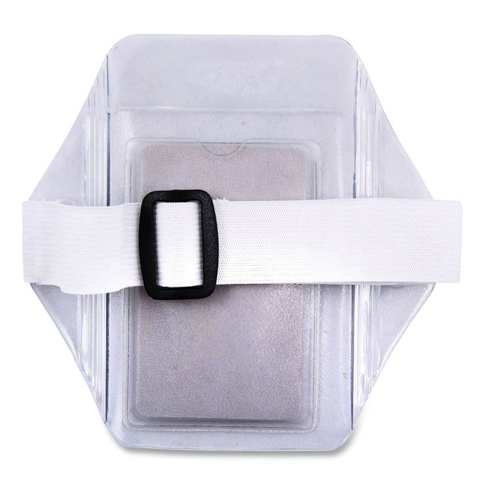 Armband Badge Holder, Vertical, 3.5 x 2.5, White