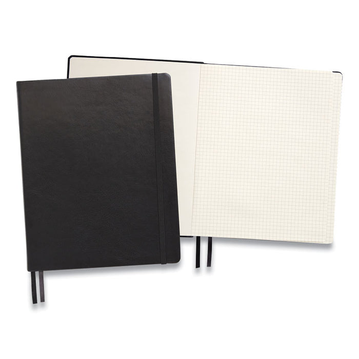Flexible-Cover Business Journal, 1-Subject, Quadrille Rule, Black Cover, (128) 10 x 8 Sheets