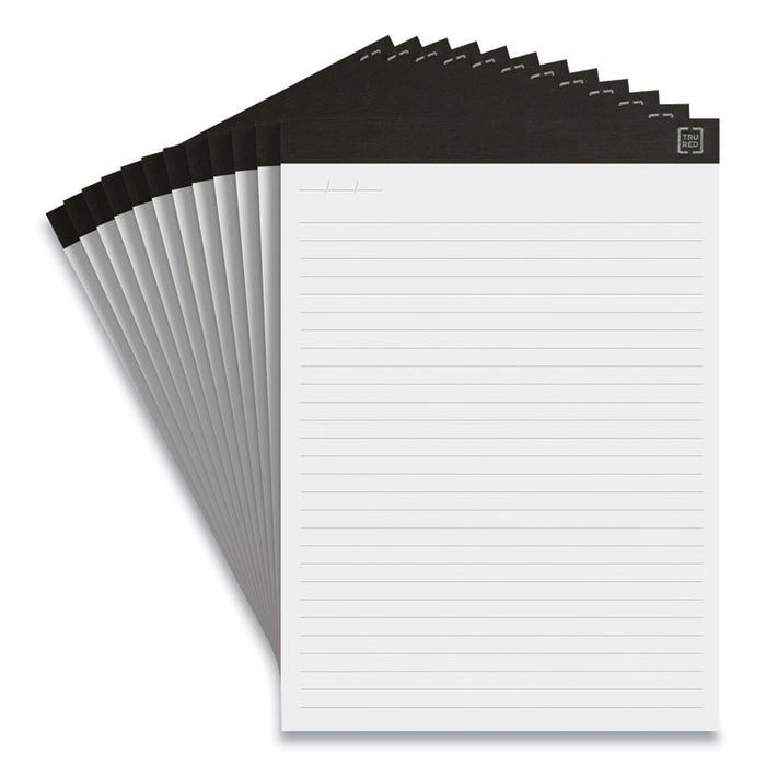 Notepads, Wide/Legal Rule, (50) White 8.5 x 11 Sheets, 12/Pack
