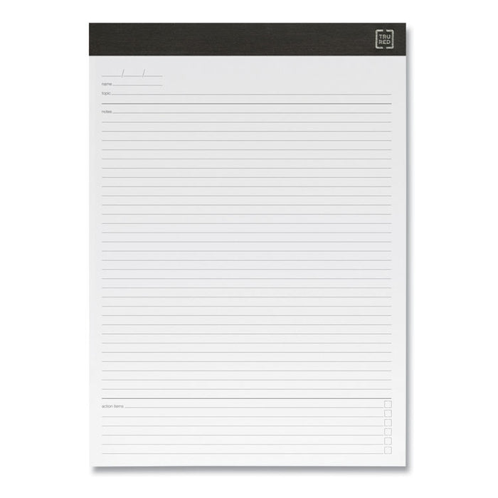 Notepads, Meeting-Minutes/Notes Format, (50) White 8.5 x 11 Sheets, 6/Pack
