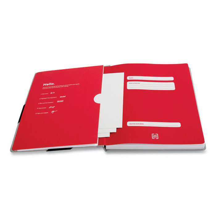 Large Starter Journal, 1-Subject, Narrow Rule, Gray Cover, (192) 10 x 8 Sheets