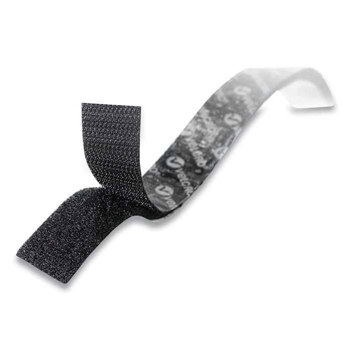 Sticky-Back Fasteners, Removable Adhesive, 0.75" x 35 ft, Black