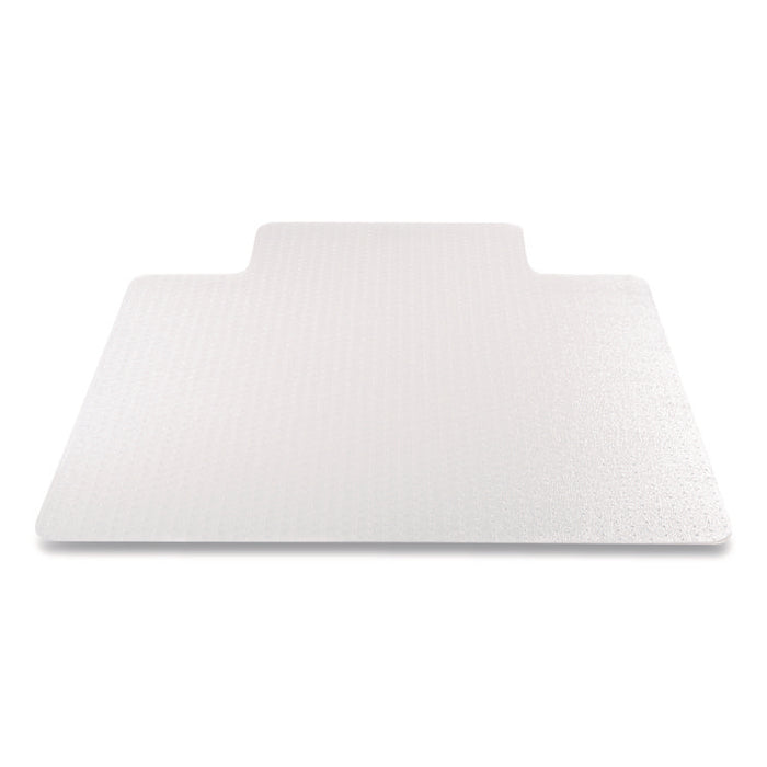 Antimicrobial Chair Mat for Medium Pile Carpeted Floors, Rectangular with Lip, Straight Edges, 36" x 48", Clear