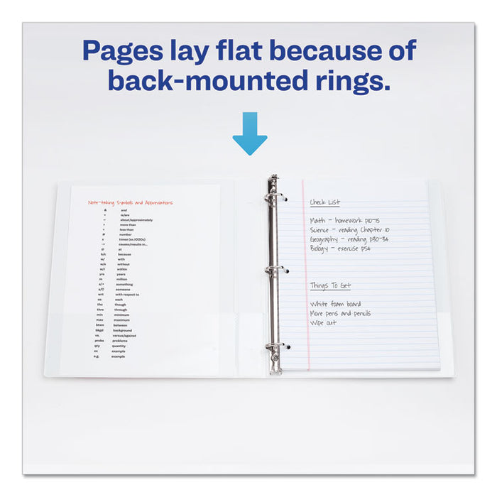 Legal Durable View Binder with Round Rings, 3 Rings, 1" Capacity, 14 x 8.5, White