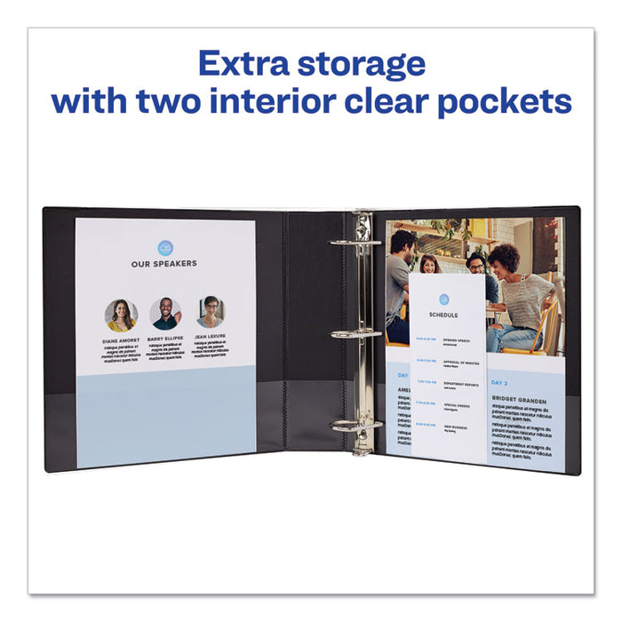 Durable Non-View Binder with DuraHinge and Slant Rings, 3 Rings, 2" Capacity, 11 x 8.5, Blue