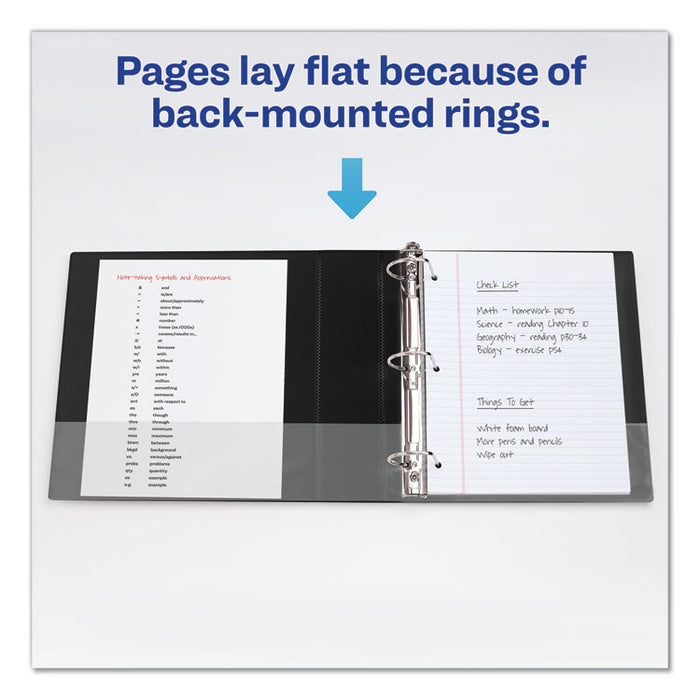 Durable Non-View Binder with DuraHinge and Slant Rings, 3 Rings, 2" Capacity, 11" x 8.5", Black