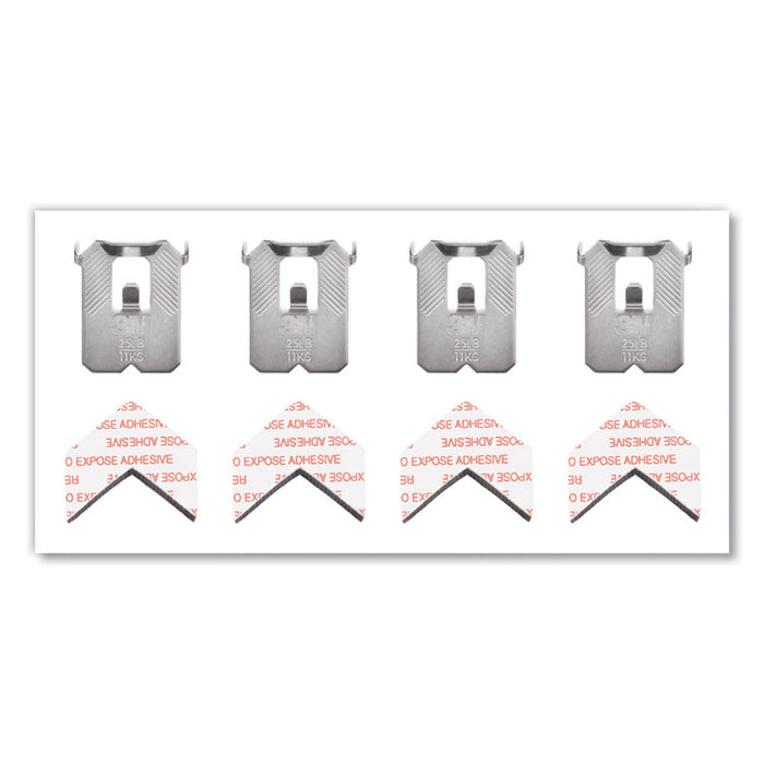 Claw Drywall Picture Hanger, Stainless Steel, 25 lb Capacity, 4 Hooks and 4 Spot Markers,