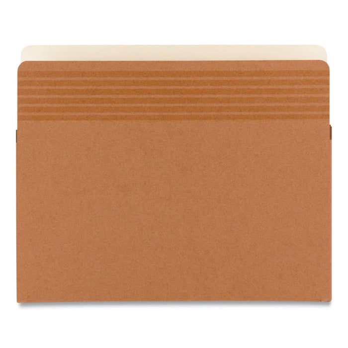 Easy Grip Pockets, 3.5" Expansion, Letter Size, Redrope, 25/Box