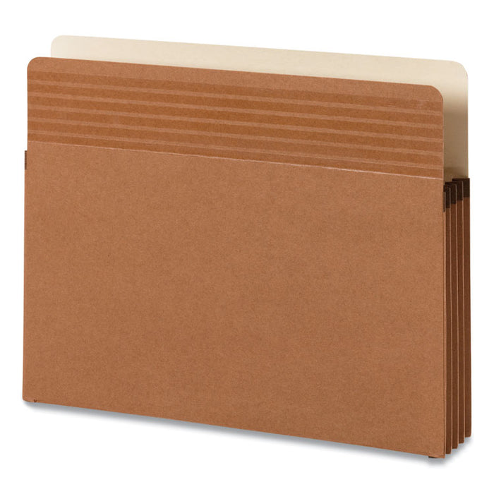 Easy Grip Pockets, 3.5" Expansion, Letter Size, Redrope, 25/Box