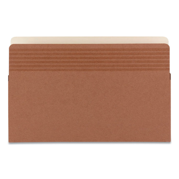 Easy Grip Pockets, 3.5" Expansion, Legal Size, Redrope, 25/Box