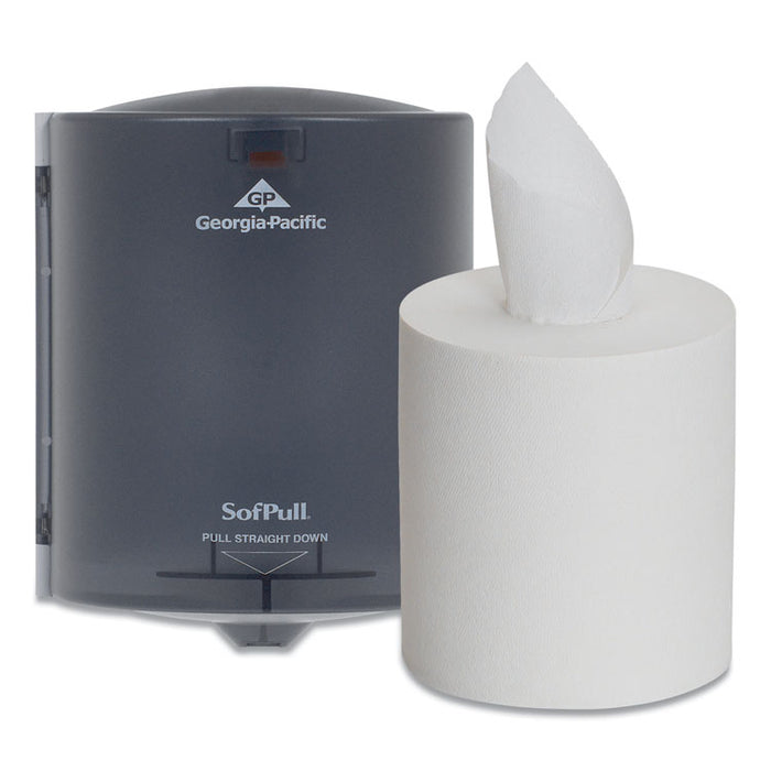 SofPull CenterPull Hand Towel Dispenser, Includes Roll of 320 Centerpull Towels, 9.56 x 9.38 x 12.06, Gray