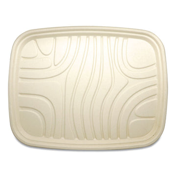 Fiber Foodservice Trays, PLA Lined, PFAS Free, 18 x 14 x 1, Natural, Paper, 100/Carton