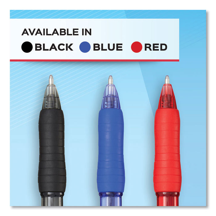 Profile Ballpoint Pen, Retractable, Medium 1 mm, Black Ink, Translucent Black Barrel, Dozen
