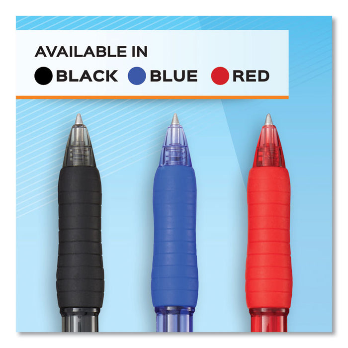 Profile Gel Pen, Retractable, Medium 0.7 mm, Red Ink, Translucent Red Barrel, Dozen
