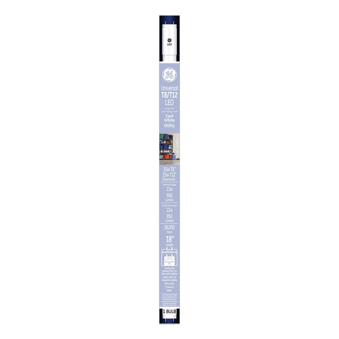 18" T8/T12, LED11ET8/GU8401PK, 11 W, Cool White, 6/Carton