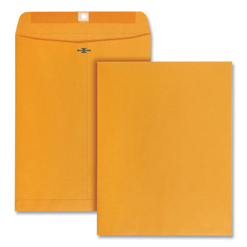 Clasp Envelope, 28 lb Bond Weight Kraft, #97, Square Flap, Clasp/Gummed Closure, 10 x 13, Brown Kraft, 100/Box