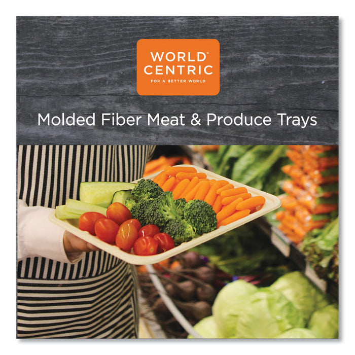 PFAS Fiber Trays, 8.3 x 4.9 x 0.7, Natural, Paper, 500/Carton