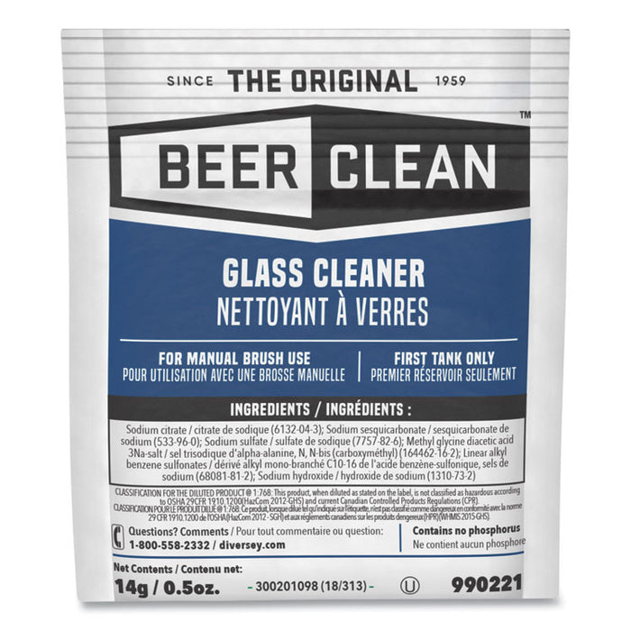 Beer Clean Glass Cleaner, Powder, 0.5 oz. Packet, 100/Carton