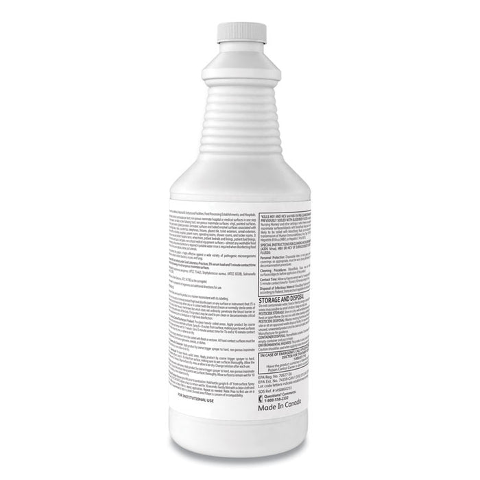 Oxivir TB One-Step Disinfectant Cleaner, Unscented, 32 oz Bottle, 12/Carton
