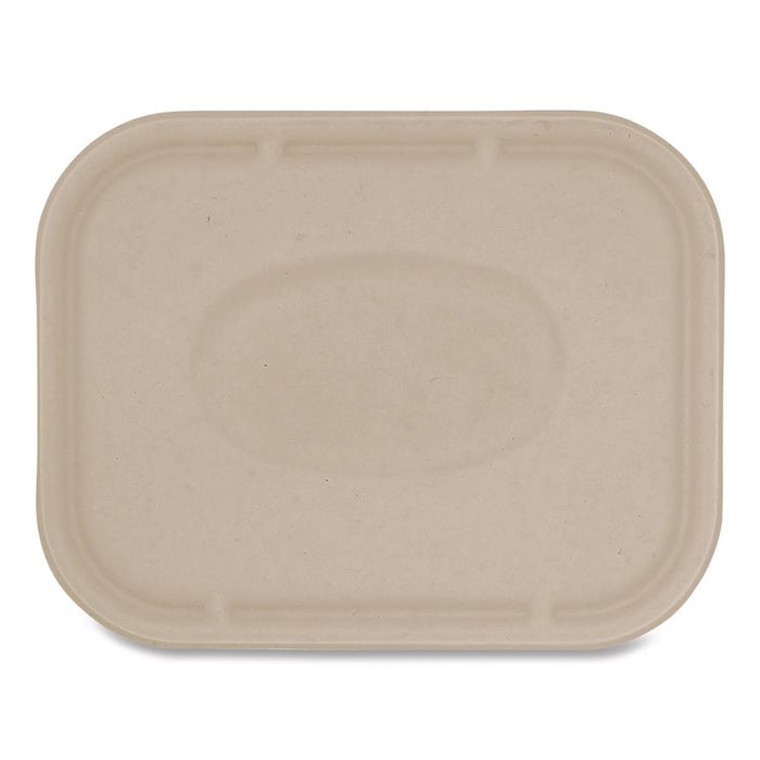 Fiber Lids for Fiber Containers, 7.8 x 10.1 x 0.5, Natural, Paper, 400/Carton