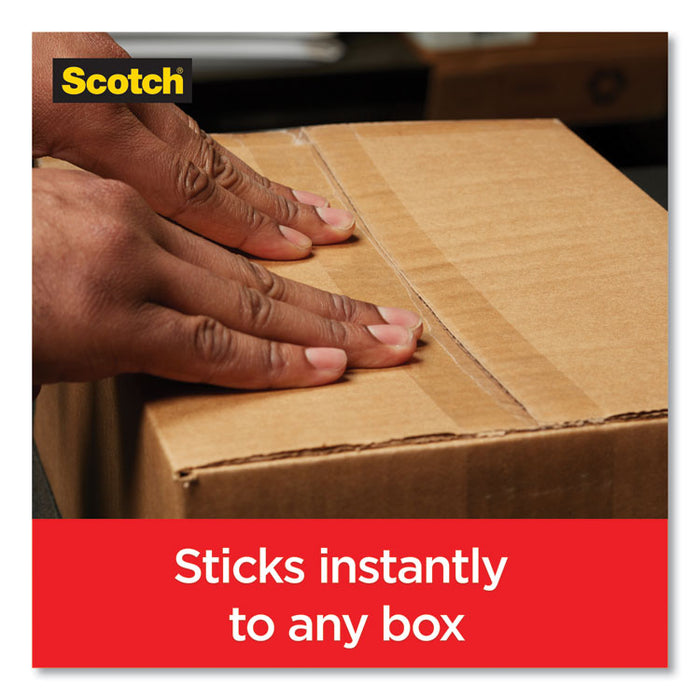 Box Lock Shipping Packaging Tape, 1.5" Core with Dispenser, 1.88" x 22.2 yds, Clear, 6/Pack