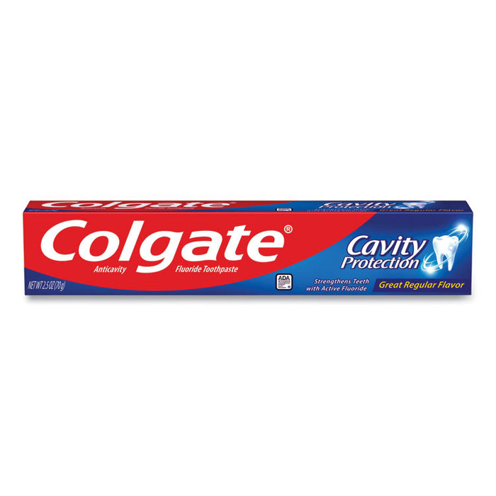 Cavity Protection Toothpaste, Regular Flavor, 2.5 oz Tube, 24/Carton