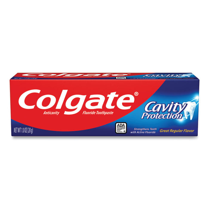 Cavity Protection Toothpaste, Regular Flavor, 1 oz Tube, 24/Carton
