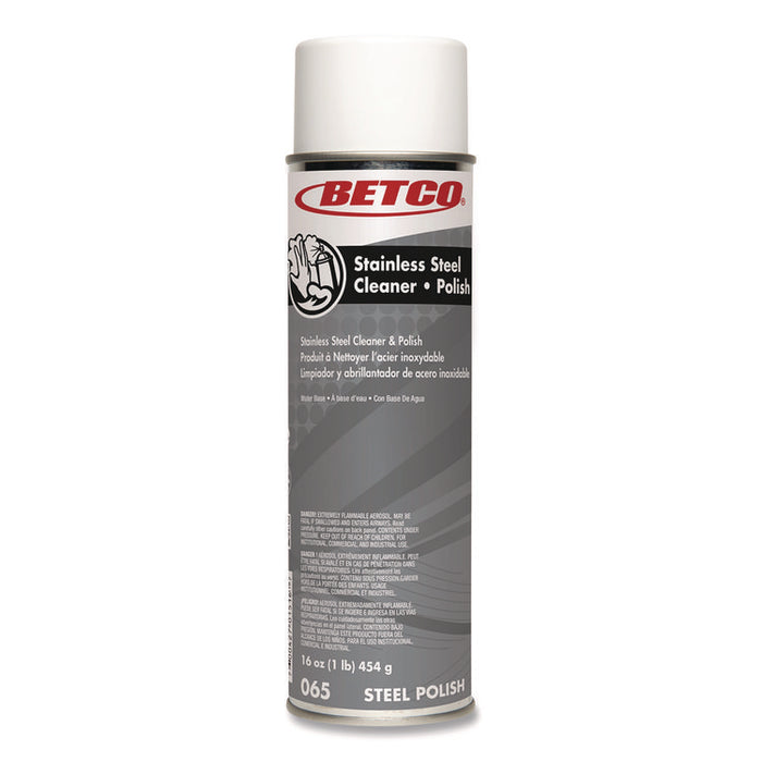 Stainless Steel Cleaner and Polish, 16 oz Aerosol Spray, 12/Carton
